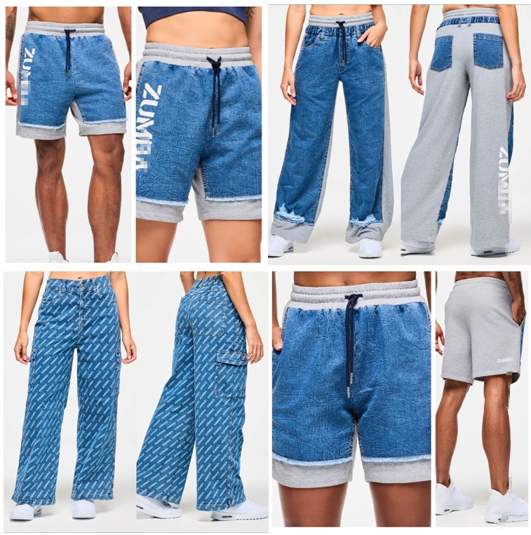 ZW服现货健身短裤舞蹈裤休闲跳舞瑜伽裤短裤洗水后牛仔裤 012 014