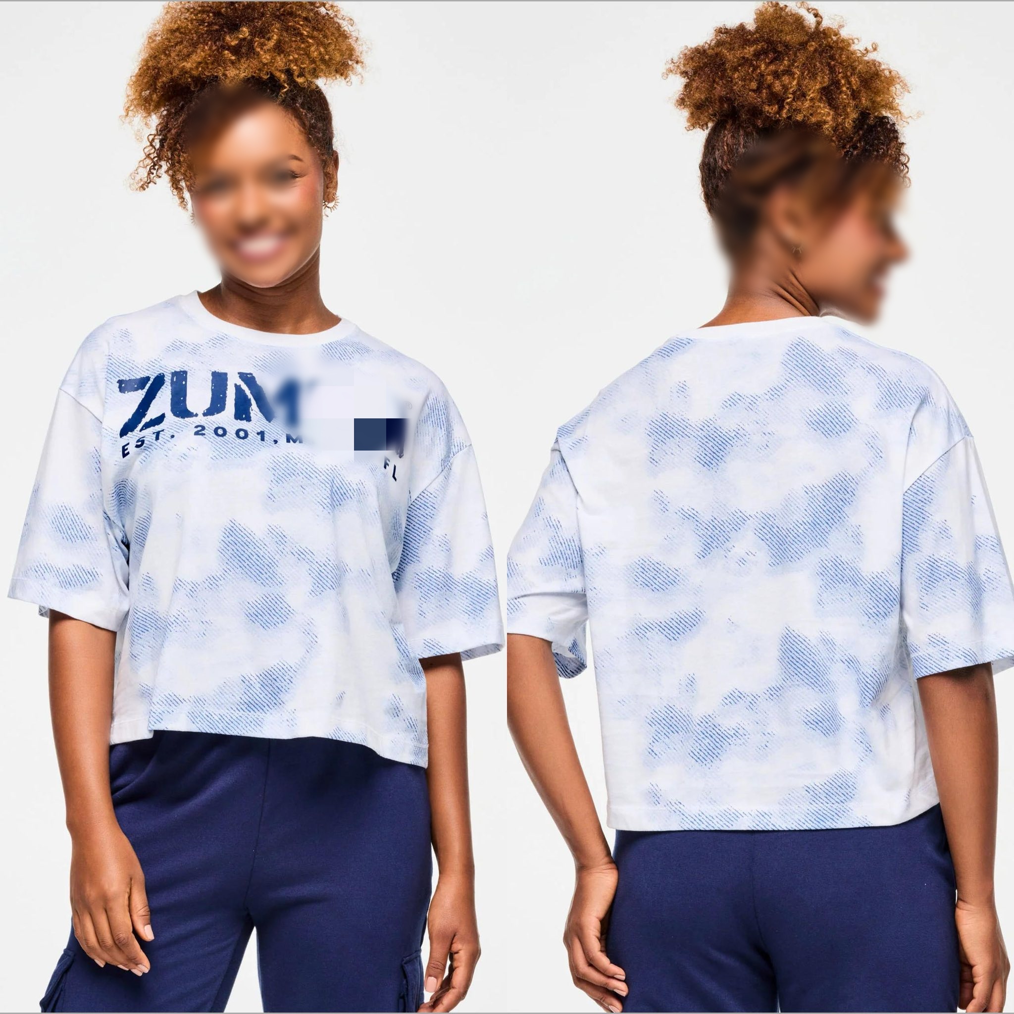 ZW健身服运动舞蹈短袖休闲服上衣Tee纯棉短袖宽松款涤棉上衣  921