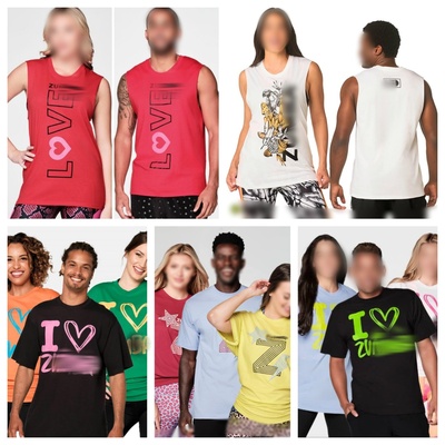 zumba健身服T恤短袖ZW尊巴男女