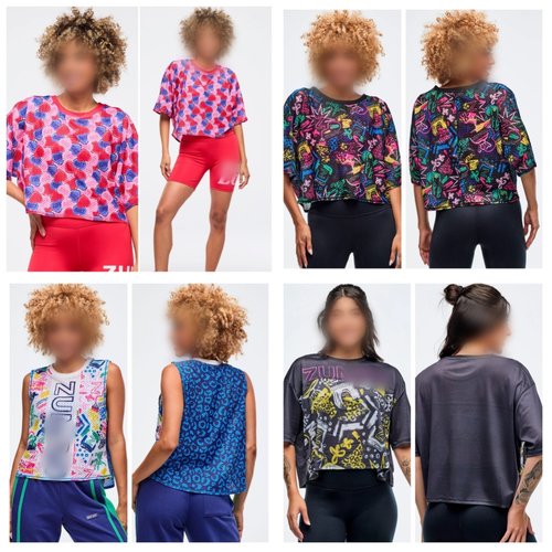 新款ZW健身服舞蹈休闲运动服短袖网布透气印花T恤973 808 971 972
