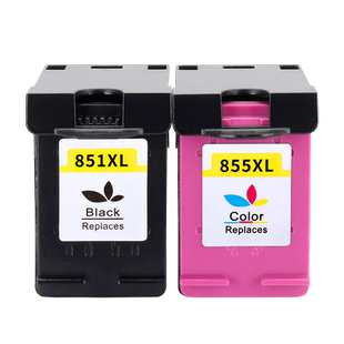 适用惠普HP851XL 855XL墨盒Officejet 100 150 H470b 4168 5168 6208 6318 C4188 D5168兼容黑色彩色原装墨盒