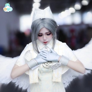 子儿童女 动漫假发鞋 第五人格cos服装 医生光天使cosplay衣服全套装