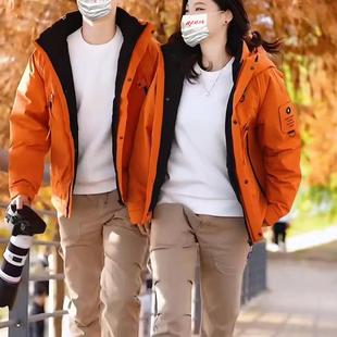 羽绒服男女款2024冬季新款短款连帽加厚保暖情侣外套时尚百搭上衣