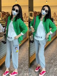 棒球服运动套装女冬季2023年新款小个子港风爆款菱格加厚保暖外套