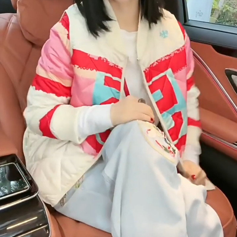 欧货棒球服棉衣2024秋冬新款立领宽松短外套时尚轻薄小夹克棉服女