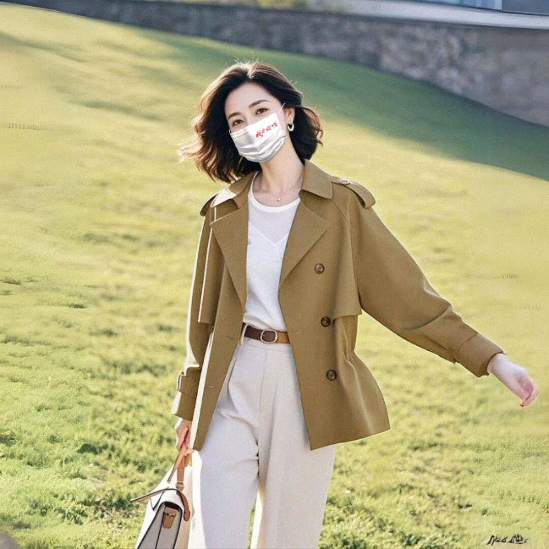 时尚百搭短款风衣小众不撞款