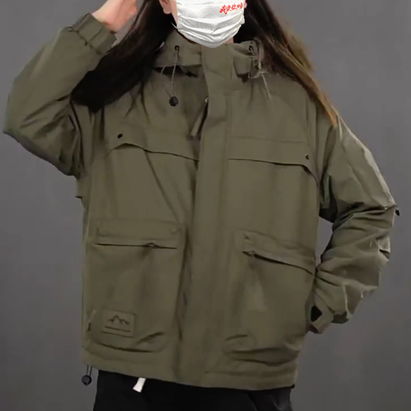 美式工装多口袋户外棉服