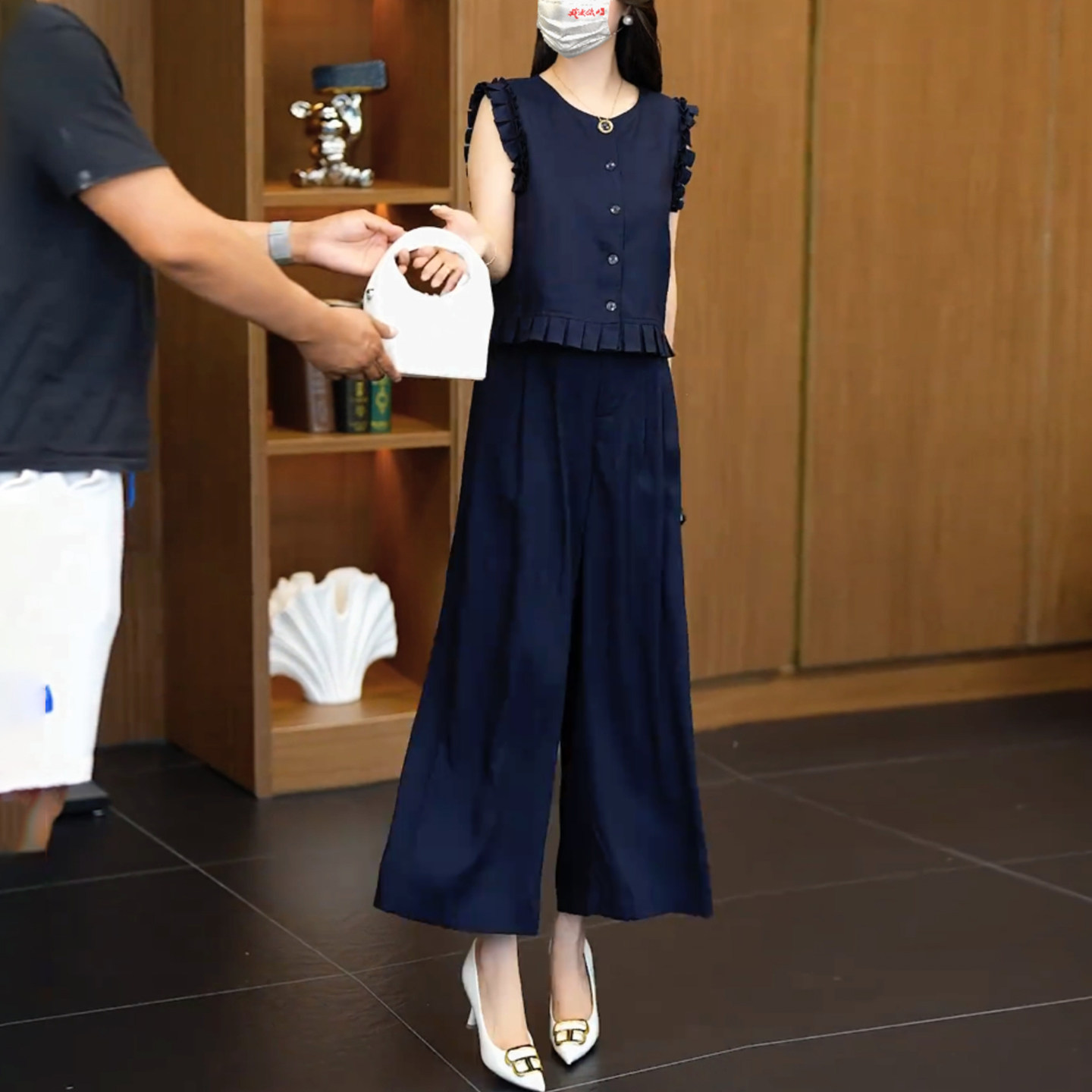 2026夏新款显瘦木耳边两件套女