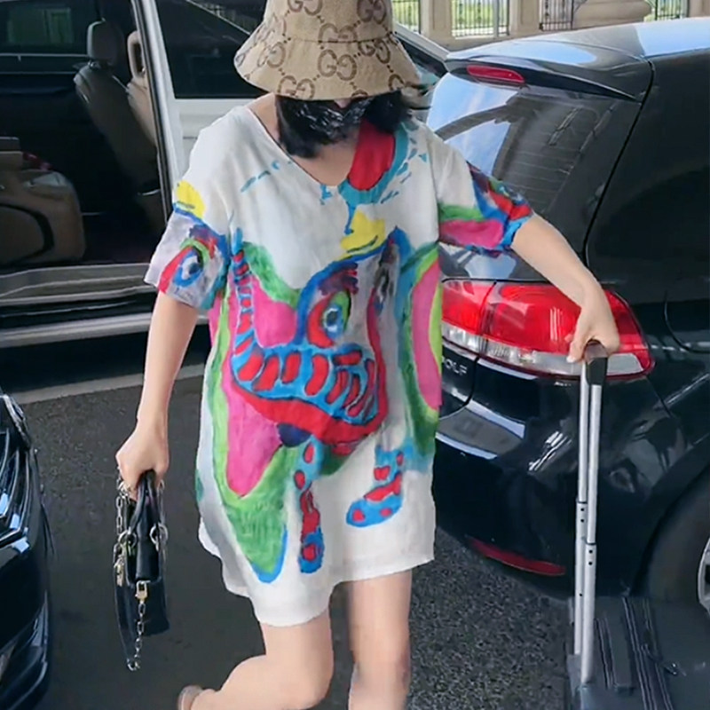 印花休闲减龄显瘦连衣裙