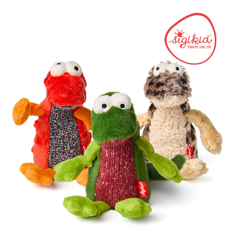 sigikid德国 大眼睛蜥蜴毛绒玩具小玩偶公仔变色龙布娃娃桌面摆件