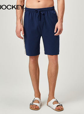 Jockey睡裤男短裤夏季莫代尔家居裤系带男士中裤五分裤可外穿裤子
