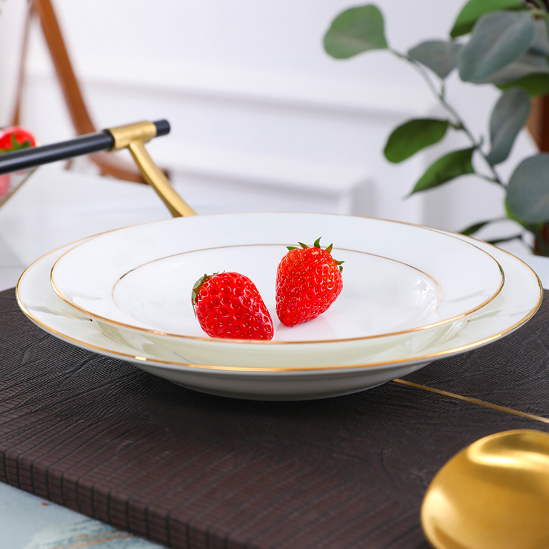 景德镇骨瓷汤盘可微波炉早餐碟