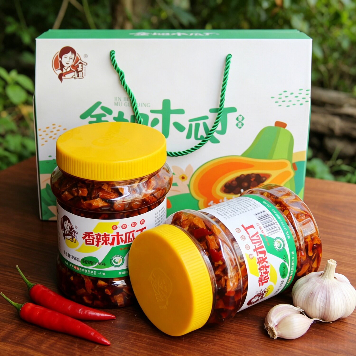 横州金姐木瓜丁酱菜礼盒广西横县特产香辣下饭酱腌菜什锦菜即食