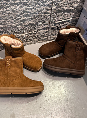 复古雪地靴2025新款冬季加融保暖靴子女厚底百搭舒适棉鞋短筒女靴