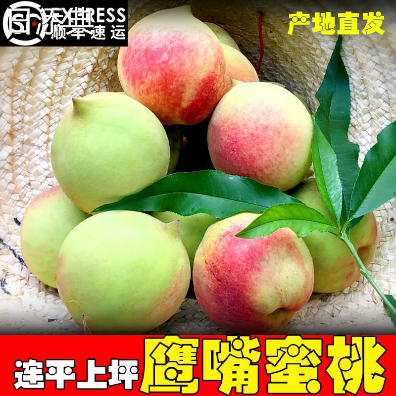 连平上坪鹰嘴桃水蜜桃特产新鲜水果桃子当季现摘礼盒脆桃10斤直发