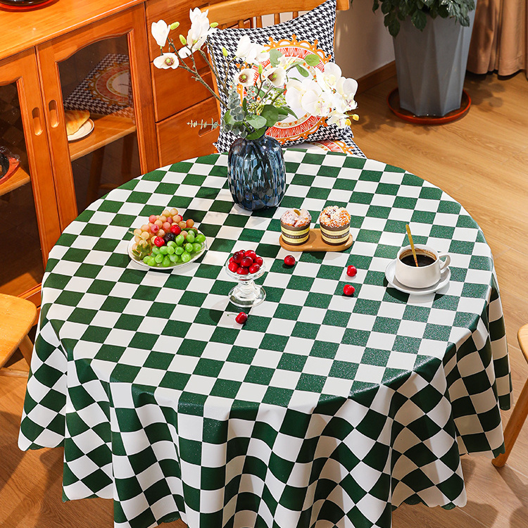 圆形餐桌布免洗防油防水防烫PVC
