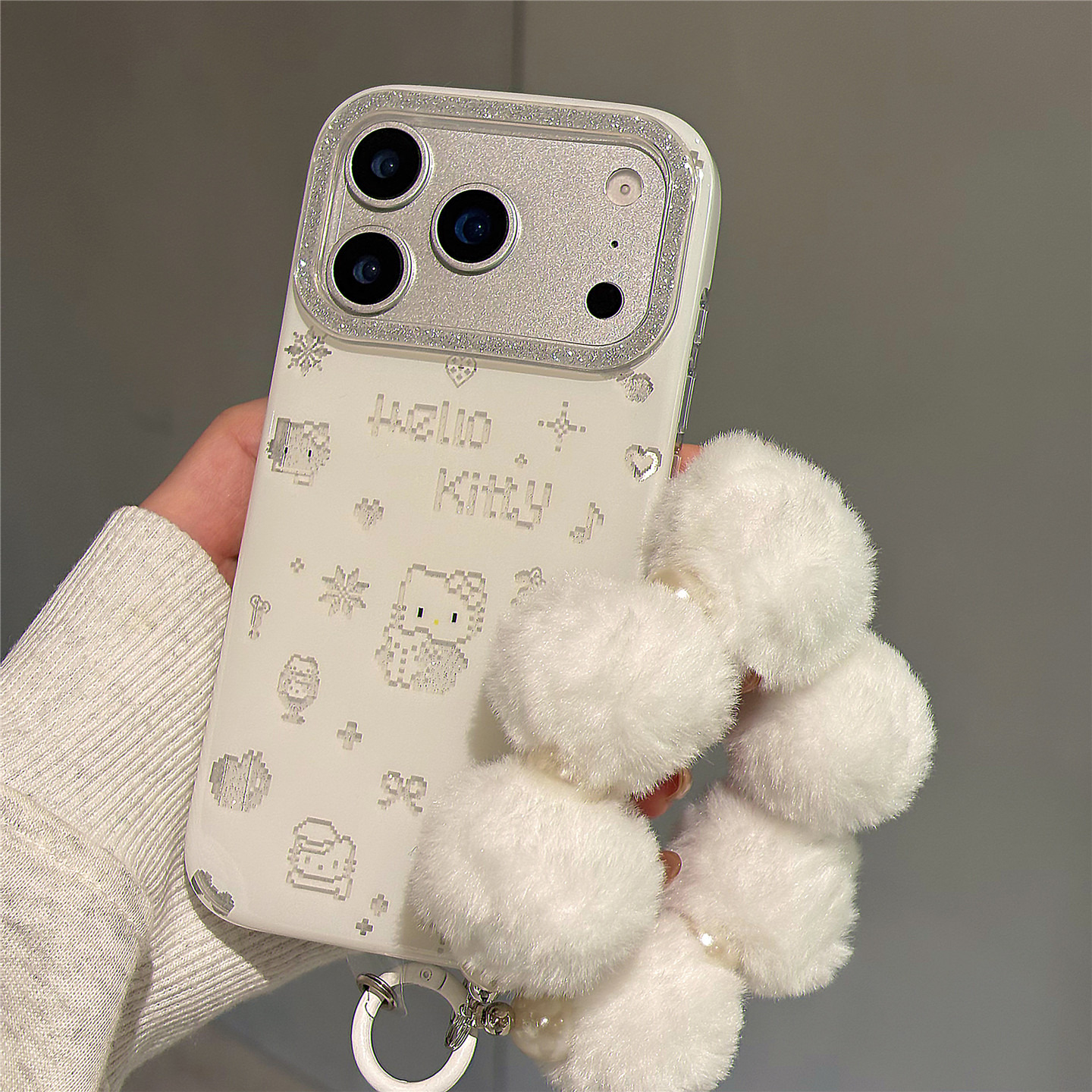 秋冬奶白色卡通Kitty猫适用苹果17promax手机壳iphone16女新款17pro双层壳16pro手拎挂绳15pro防摔14保护套13,3C数码配件,手机保护套/壳,淘宝优惠券,粉丝福利购,淘宝优惠卷