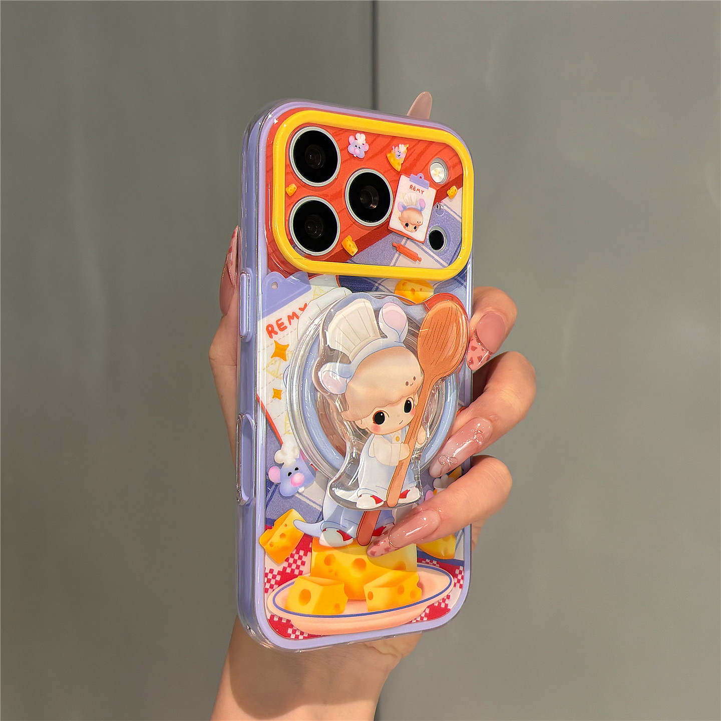 卡通可爱勺子小米磁吸支架适用苹果18promax手机壳iphone17pro女新款16pro网红超火15pro超好看17防摔保护套