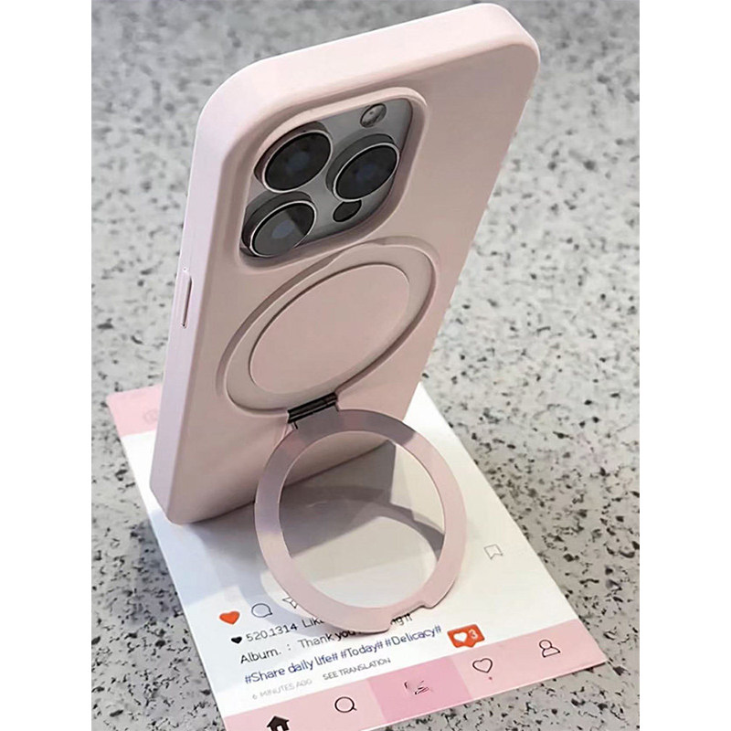 极简风马卡龙纯色折叠支架适用苹果17promax手机壳iPhone17pro液态硅胶16pro女新款15超薄14网红13防摔保护套