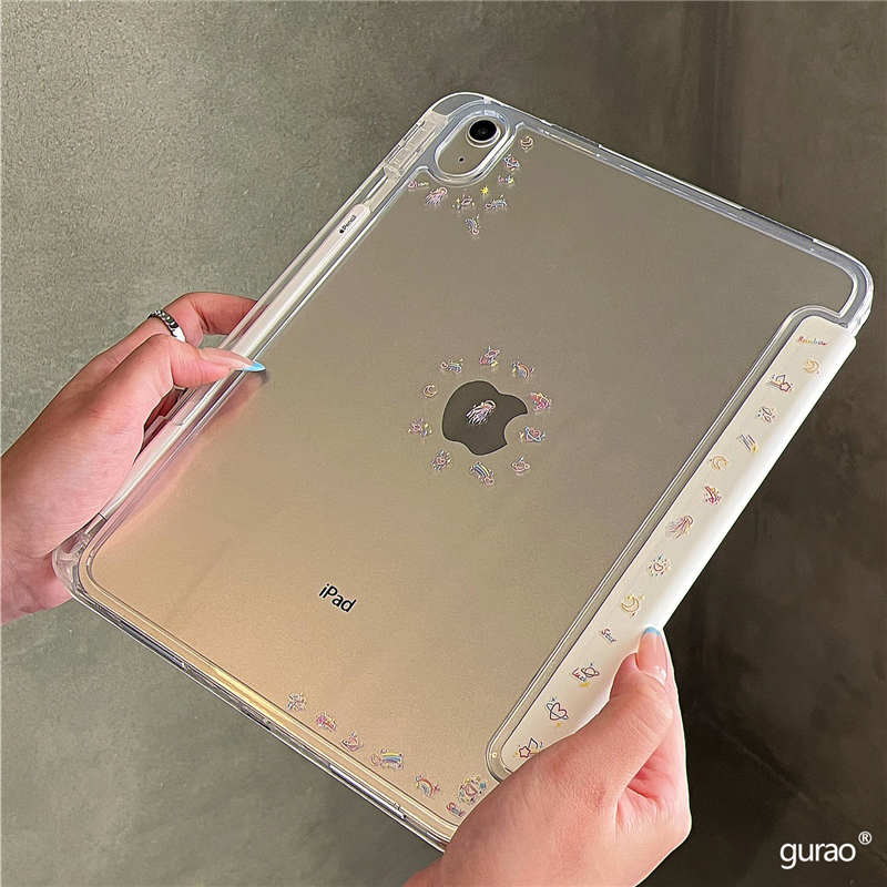DIY贴纸2025新款Y+三折适用ipad11保护套air7/6新款ipad10带笔槽11寸防摔10.9苹果平板保护套mini7透明pro13