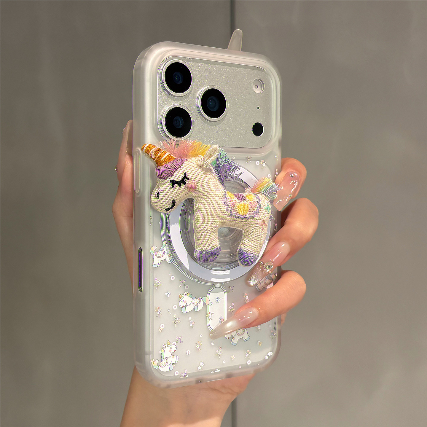 小清新早春卡通碎花独角兽磁吸支架适用苹果17promax手机壳iPhone17pro磨砂肤感16pro女新款15防摔14保护套13,3C数码配件,手机保护套/壳,淘宝优惠券,粉丝福利购,淘宝优惠卷