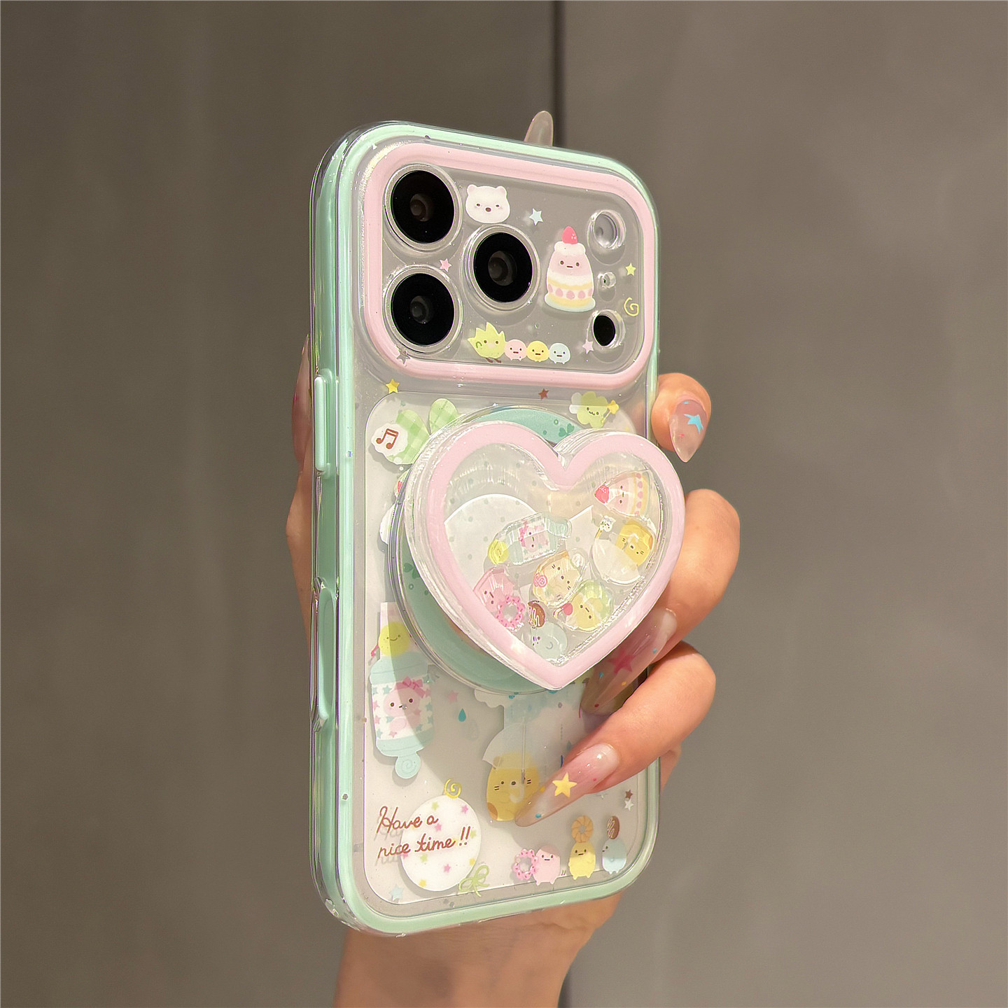 小清新二合一卡通可爱角落生物磁吸支架适用苹果18promax手机壳iPhone17pro女新款16pro双层15pro防摔保护套