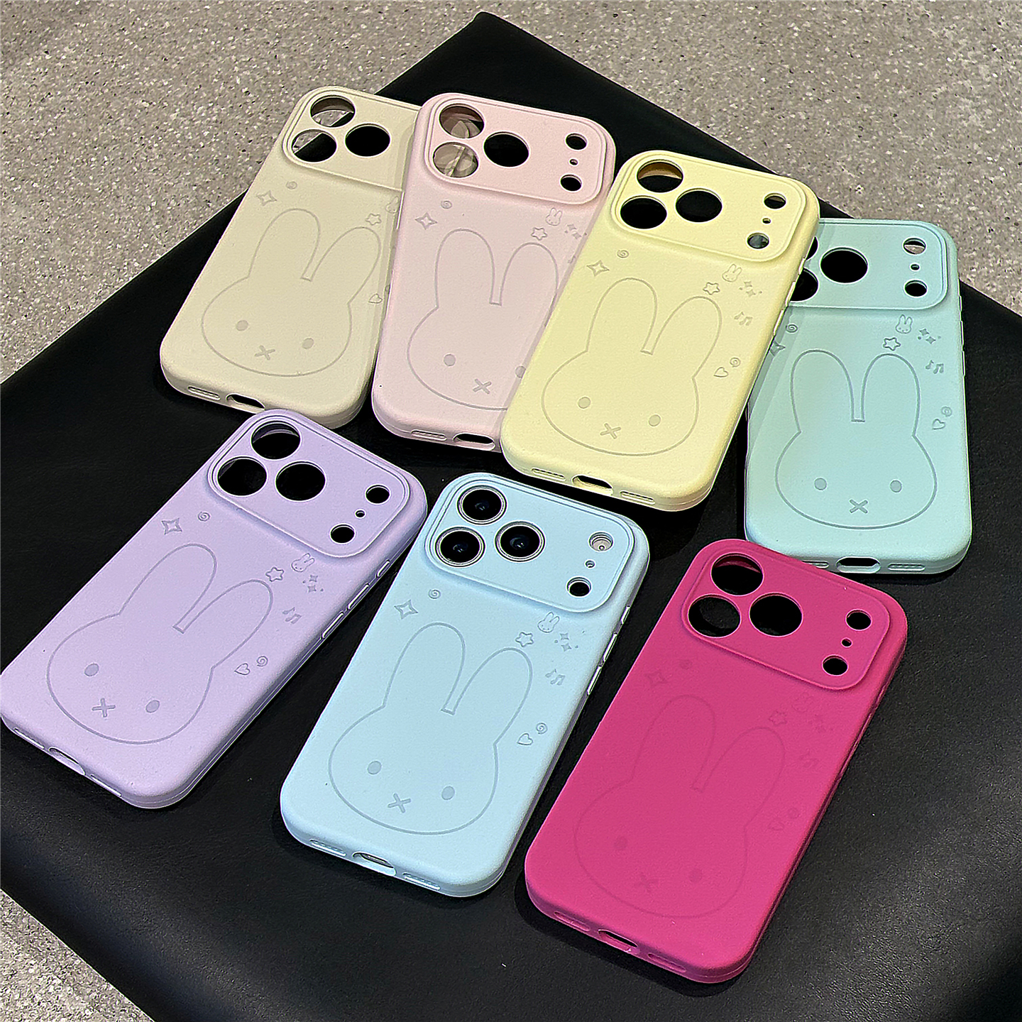 卡通可爱米菲兔头像ai一体按键适用苹果17promax手机壳iphone17pro肤感硅胶16pro女新款15全包防摔14保护套13