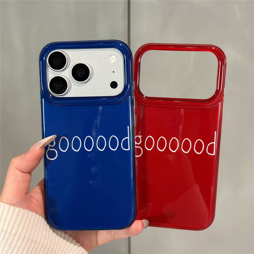 个性时尚简约good英文适用苹果18promax手机壳iphone17pro新款16pro网红情侣15pro双层壳18创意防摔保护套