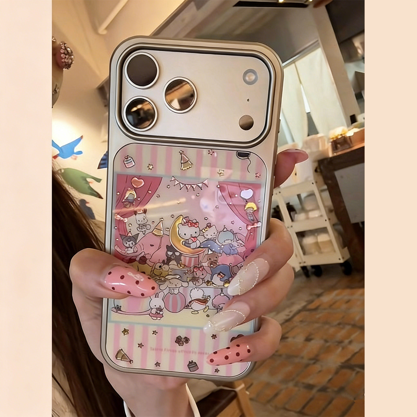 甜美少女卡通动漫派对适用苹果18promax手机壳iphone1