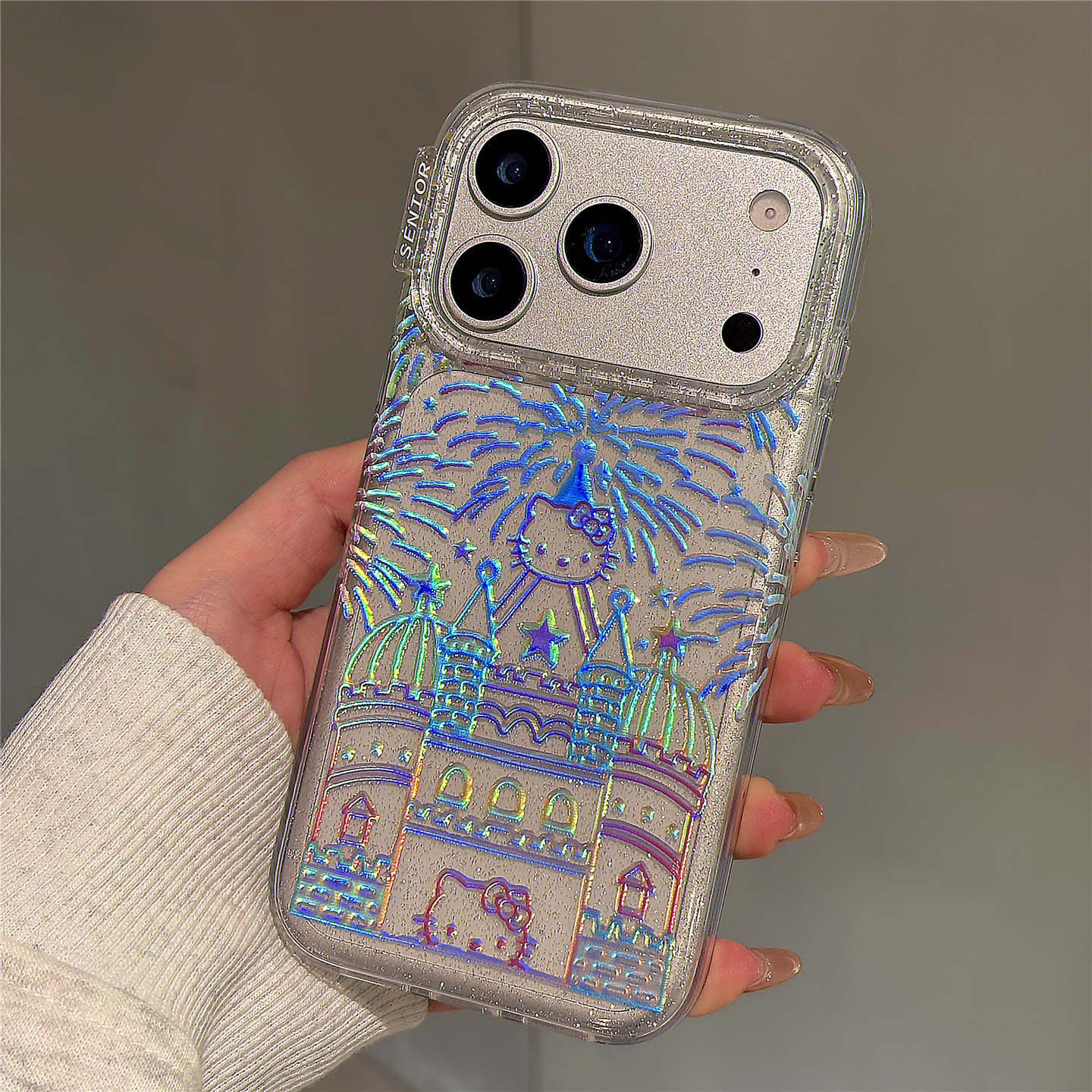 唯美梦幻鎏金Kitty猫城堡适用苹果17promax手机壳iPhone16女新款17pro透明16pro网红爆款15pro防摔14保护套13