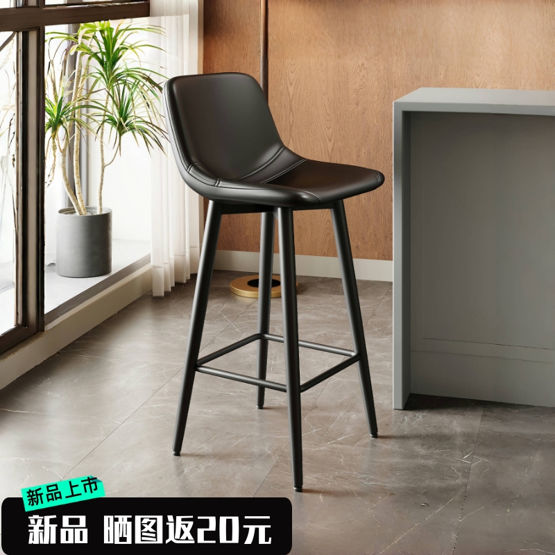 轻奢吧台椅家用现代简约吧椅高脚凳厨房岛台椅子吧台凳酒吧椅前台