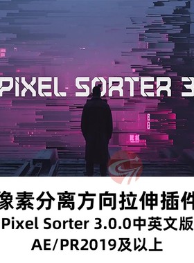 AE插件-中文像素分离方向拉伸插件Pixel Sorter3.0.0 WIN2023