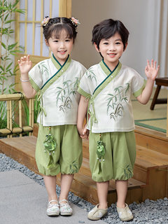 兄妹装夏装男女童儿童唐装汉服3岁4两件套宝宝中国风5表演服套装2