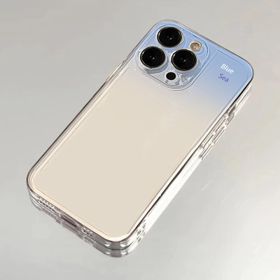 红米NOTE13PRO+手机壳透明redmi9a渐变蓝粉INS风12高级感TURBO海浪NOTE8PRO硅胶10/11/7防摔10x全包10a套12C
