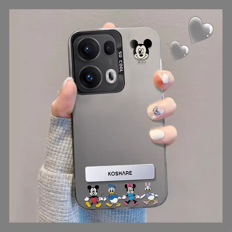 米老鼠米奇适用OPPORENO15手机壳Reno14Pro镭射彩银新款oppo保护套Rone带支架防摔opopreno14十三0pp0o的外壳图片