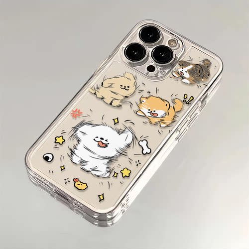 甩头小狗适用苹果18/15手机壳iphone13华为P70/mate70小米17红米k70荣耀600vivox400/OPPOreno18套华为mate80