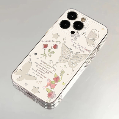 适用VIVO s50/30Pro mini手机壳vivo透明S20/19/18/17高级s16/15/12/10/9/8/7冷淡风卡通镂空蝴蝶新款保护套