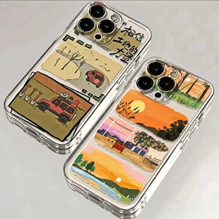 OPPOReno15套 R17 夕阳适用OPPORENO14PRO手机壳oppo相信土地 力量Reno13 4R15 后陡门