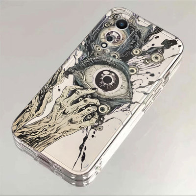 克苏鲁之眼适用一加ACE5至尊竞速版手机壳OPPO艺术OnePlus14/1+12/2v男ACE3/3V魅族Lucky08/21PRO/OPPOReno16