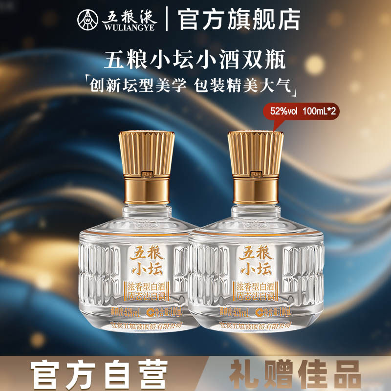 五粮液官方五粮小坛小酒双瓶