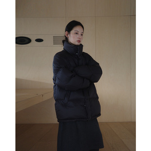 EVERTRUE 90白鸭绒2025冬季中长款韩版立领宽松羽绒服女外套53530