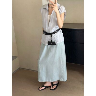 MMCDITION天丝半身裙女夏季新款