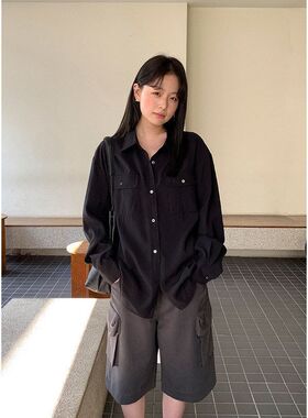 【木兰 】莫代尔衬衫女2026早春新款宽松休闲百搭口袋衬衣女59135