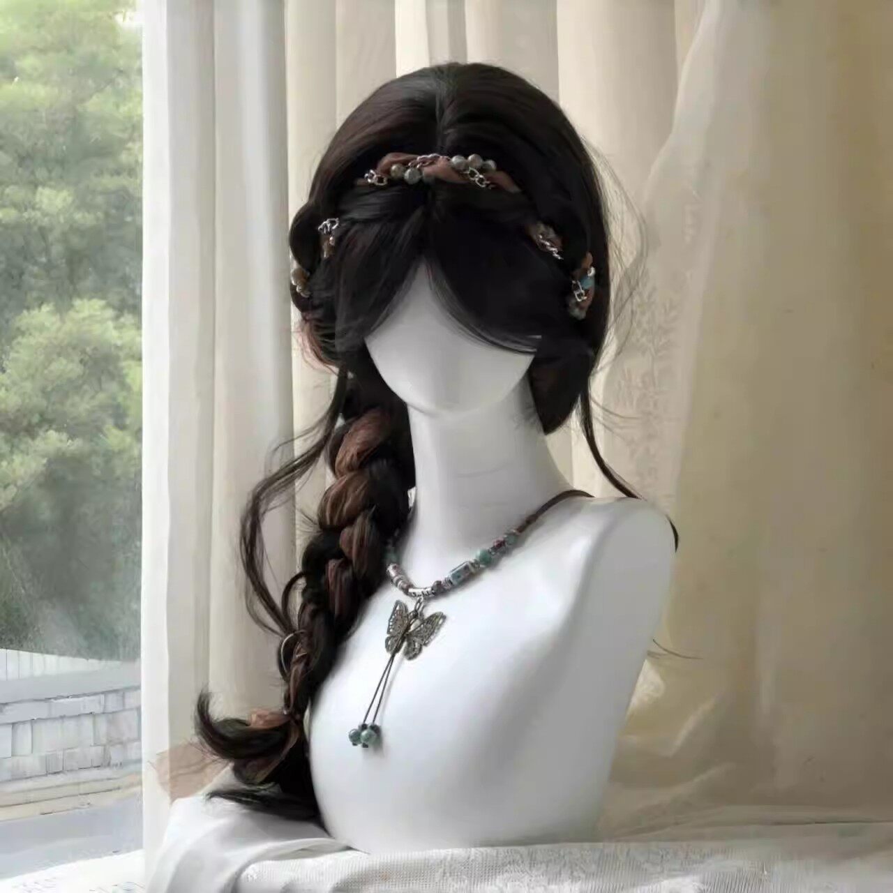 【冰岛甜茶】假发女中分长卷发