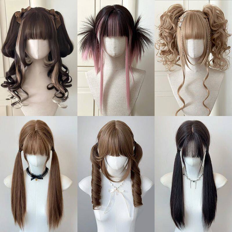 Lolita全头套女动感甜妹双马尾