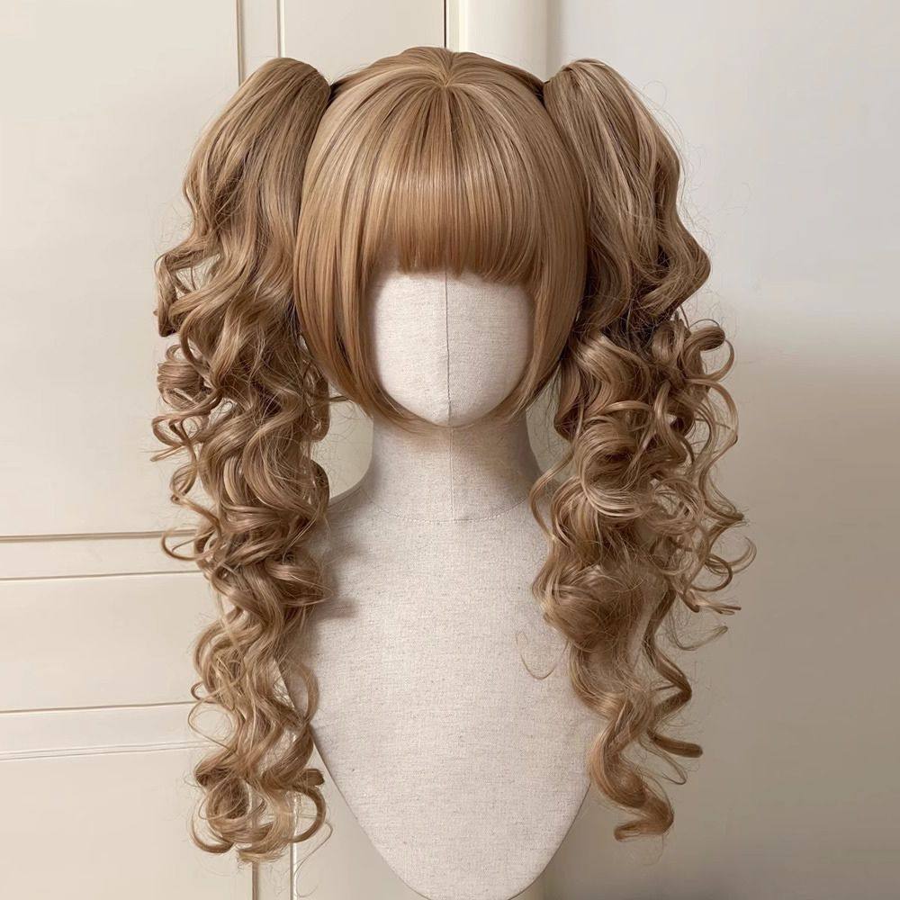 thumbnail for Hua Churan special offer lolita wig double ponytail full head set Gu Zao Ji series Lolita whole imitation wig set