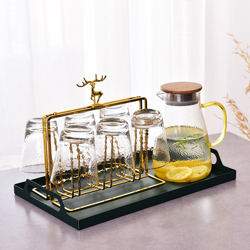 轻奢玻璃杯置物架客厅水杯挂架茶杯收纳沥水架家用倒挂啤酒杯架子