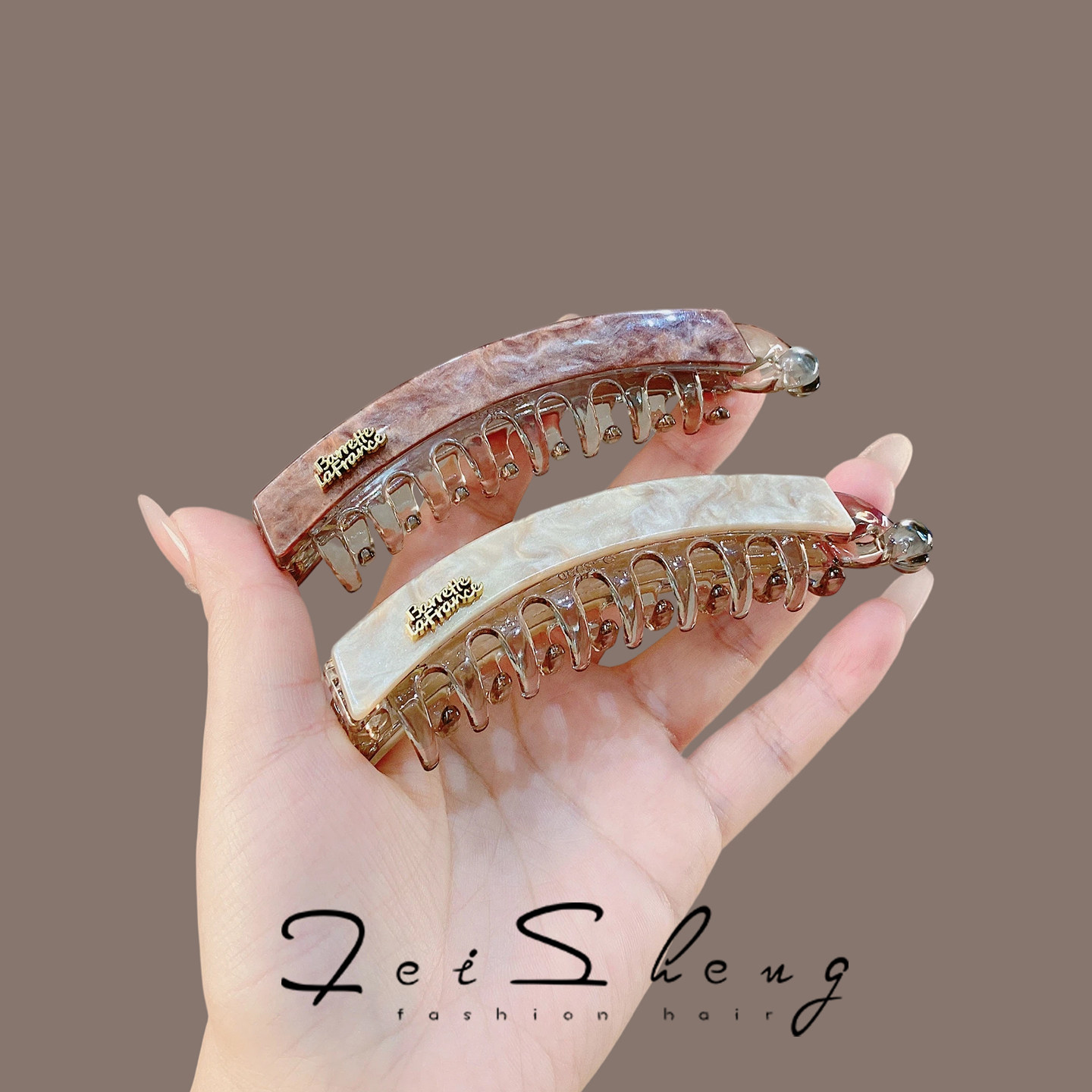 韩系马尾发夹香蕉夹大发量后脑勺发卡抓夹新款高级感醋酸竖夹超紧