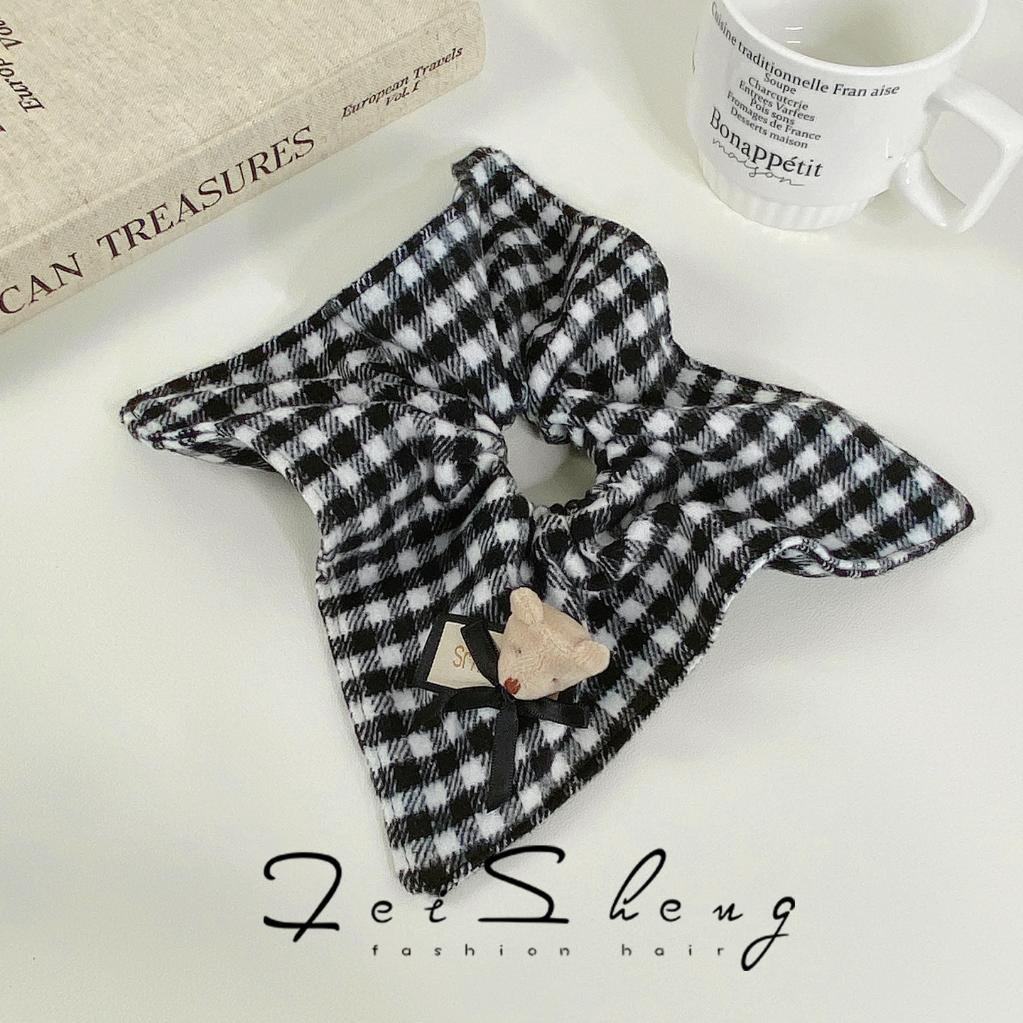 妃晟方巾大肠发圈韩系小熊发绳