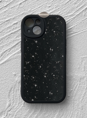 暗夜星空适用苹果17手机壳16promax小米17pro华为nova14简约治愈mate70小羊皮p80软vivox100一加12oppo高级感
